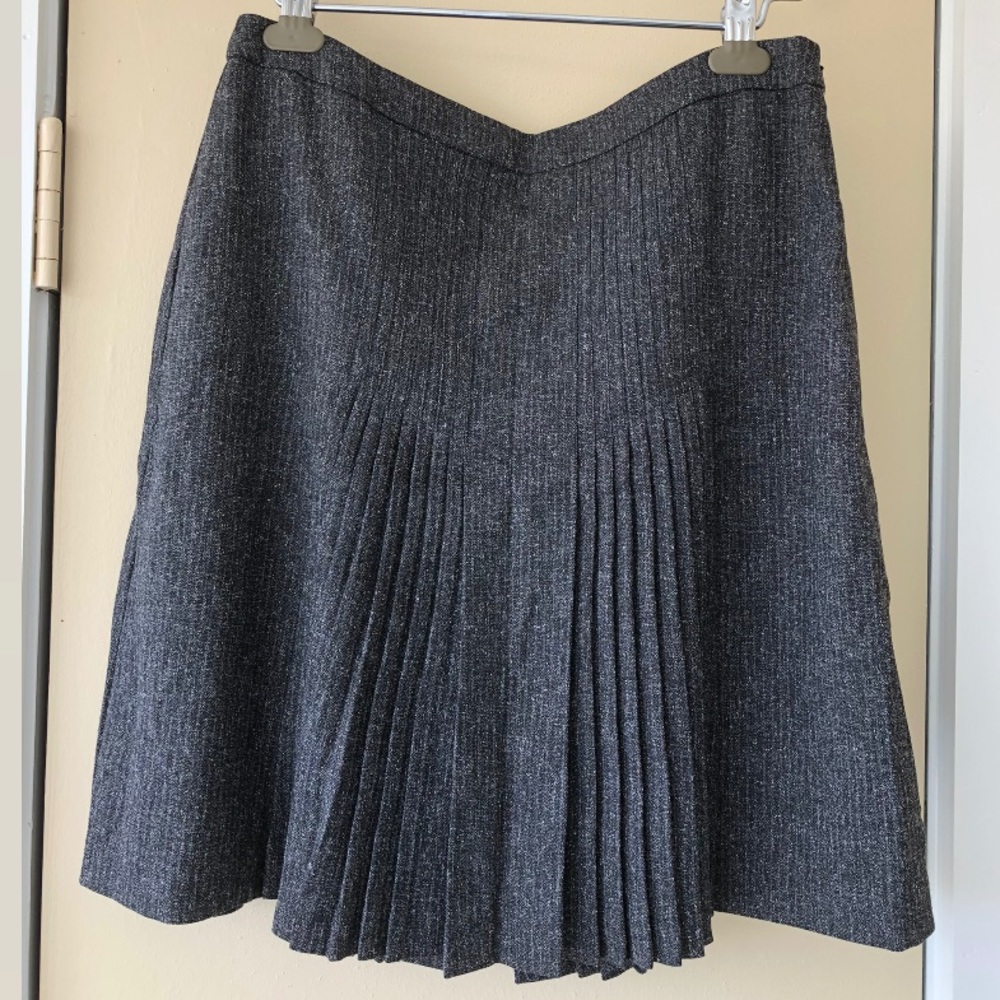 Halogen Size 12 Charcoal Grey Pleated Skirt
